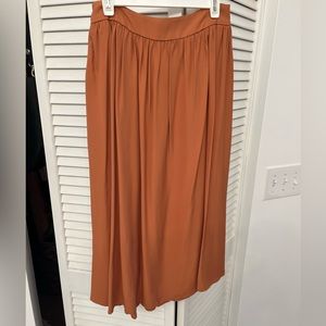 Orange flowy skirt